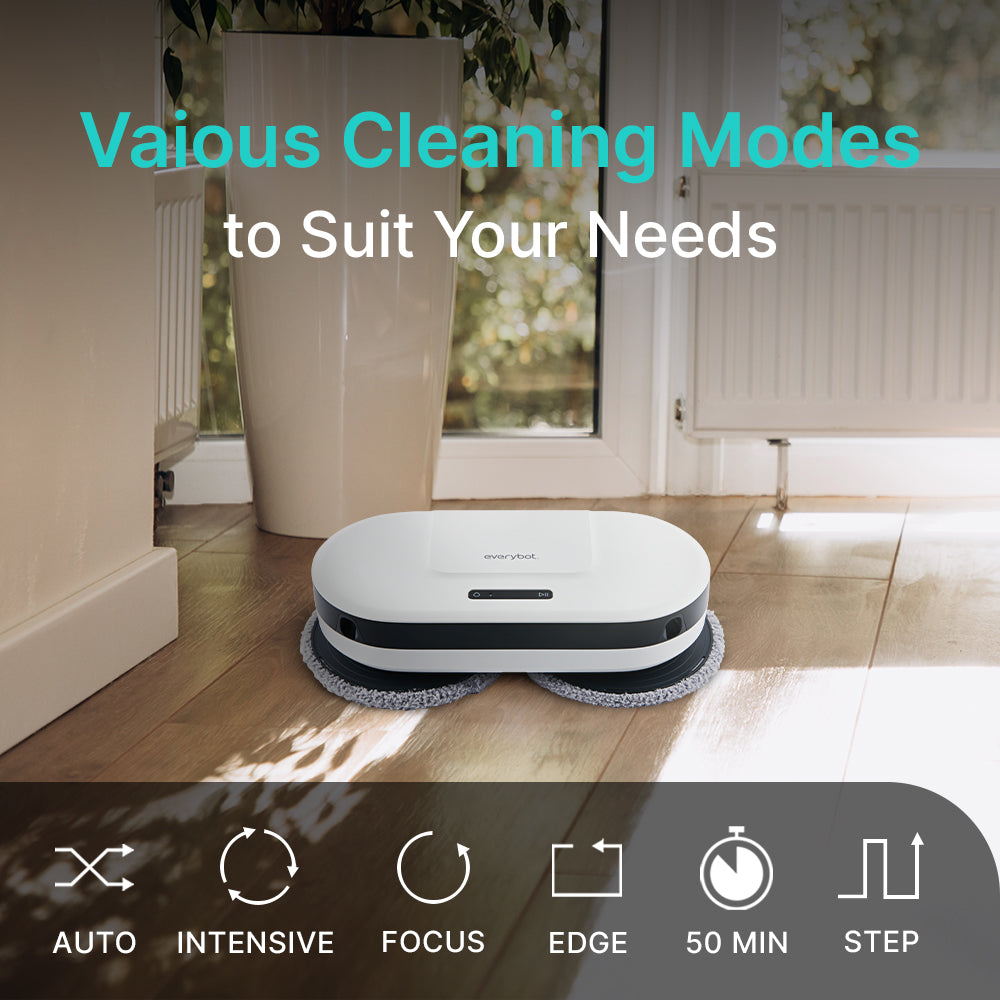 EVERYBOT Edge 2 Robot Mop - Whisper Quiet Smart Mopping Robot Cleaner