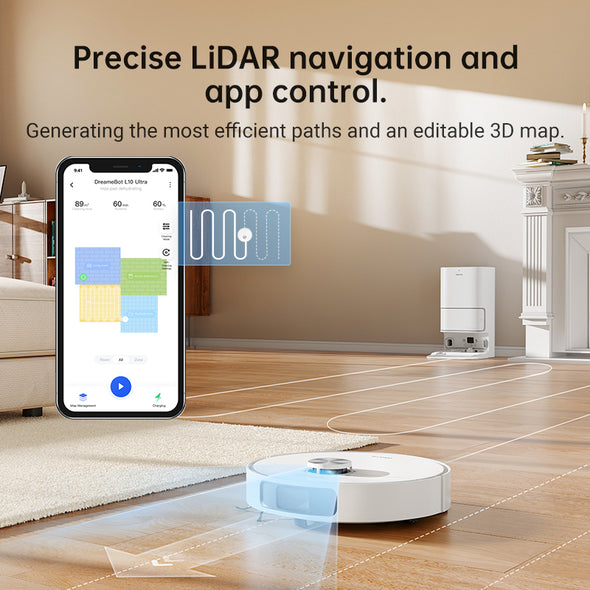 L10 Ultra Robot Vacuum and Mop with Mop Cleaning and Drying, Self-Emptying Base