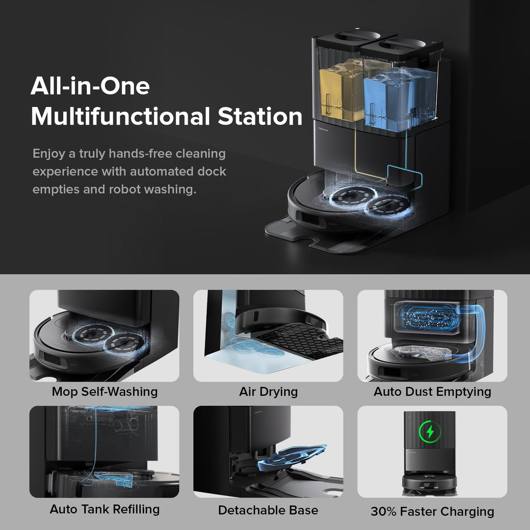 Roborock QV 35A Robot Vacuum with Multifunctional Dock