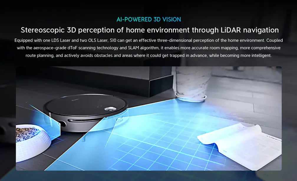 3d vision of 360 s10 robot vacuum