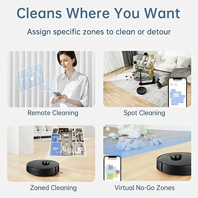 Assign specific zones to clean